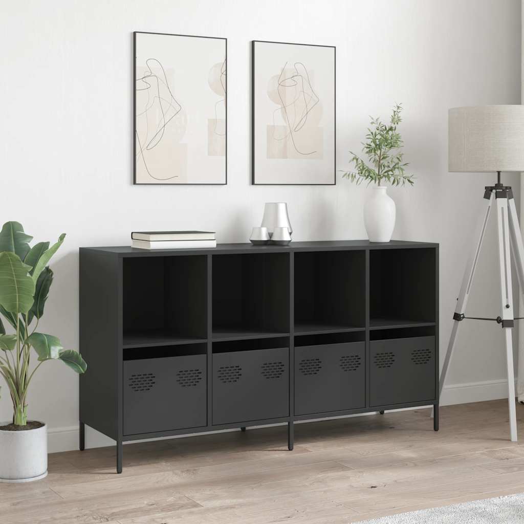 Sideboard Black 135x39x73.5 cm Cold-rolled Steel